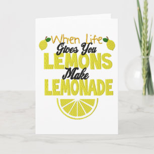 Tarjeta Cuando la vida da los limones (añada para poseer