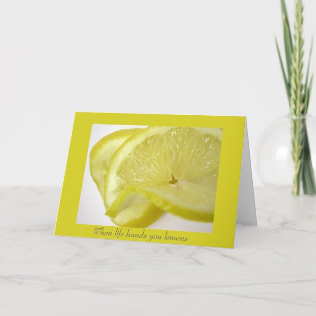 Tarjeta Cuando la vida te da limones (Anverso)