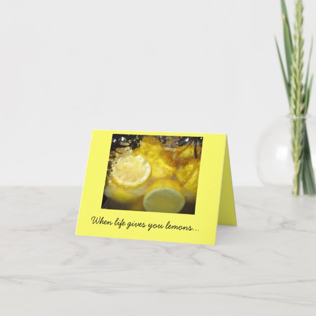 Tarjeta Cuando la vida te da limones. (Anverso)