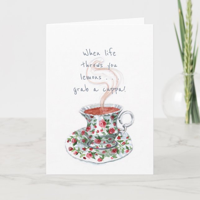 Tarjeta Cuando la vida te da limones... Frase de té (Anverso)