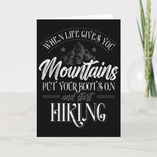 Tarjeta Cuando la vida te da montañas senderista caminata