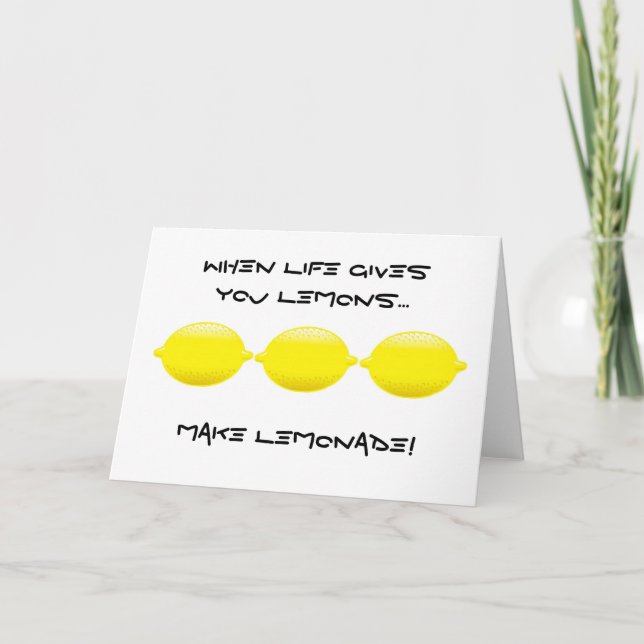 Tarjeta Cuando la vida te dé Lemons... ¡haz Lemonade! (Anverso)