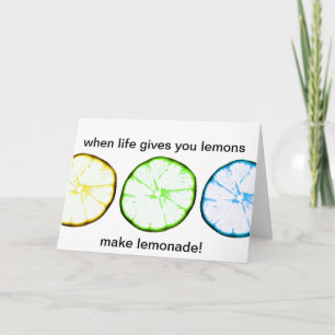Tarjeta Cuando la vida te dé limones, haz limonada