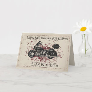 Tarjeta Cuando la vida te lanza curvas Ánimo