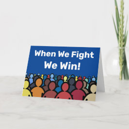 Tarjeta Cuando Peleamos Ganamos Harris Walz