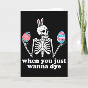 Tarjeta Cuando Solo Quieres Teñir Huevos de Pascua de Esqu