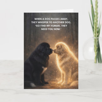 Tarjeta Cuando un perro muere