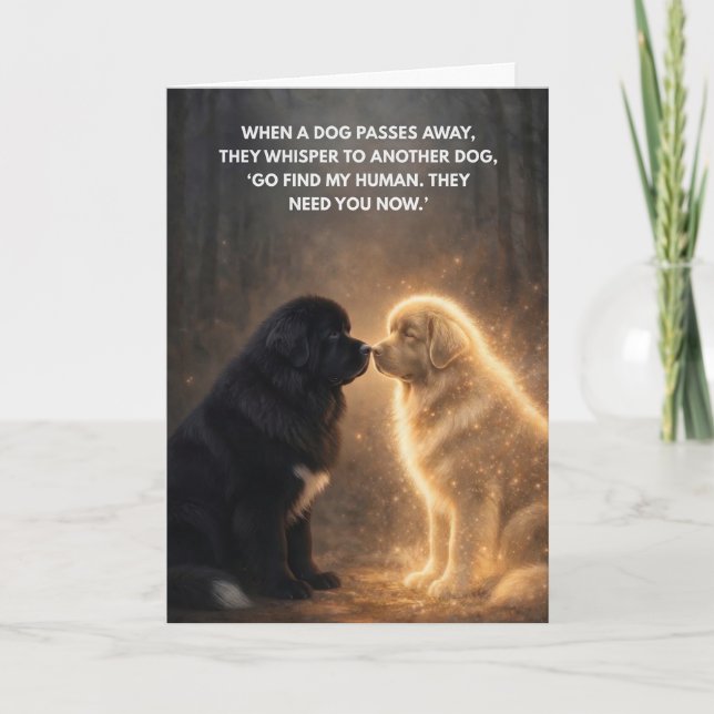 Tarjeta Cuando un perro muere (Anverso)