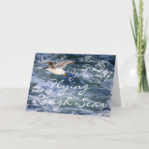 Tarjeta Cuando usted se encuentra el volar sobre los mares