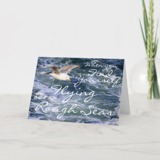 Tarjeta Cuando usted se encuentra el volar sobre los mares