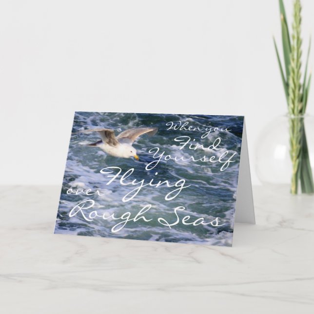 Tarjeta Cuando usted se encuentra el volar sobre los mares (Anverso)