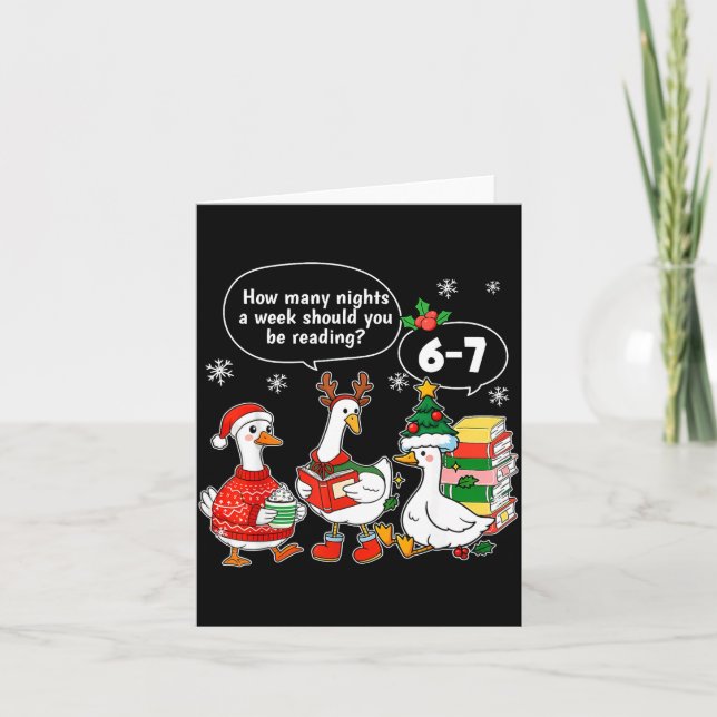 Tarjeta Cuántas Noches a la Semana Deberías Estar Leyendo  (Anverso)