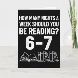 Tarjeta Cuántas Noches A La Semana Deberías Estar Leyendo