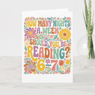 Tarjeta ¿Cuántas noches a la semana deberías leer? 67