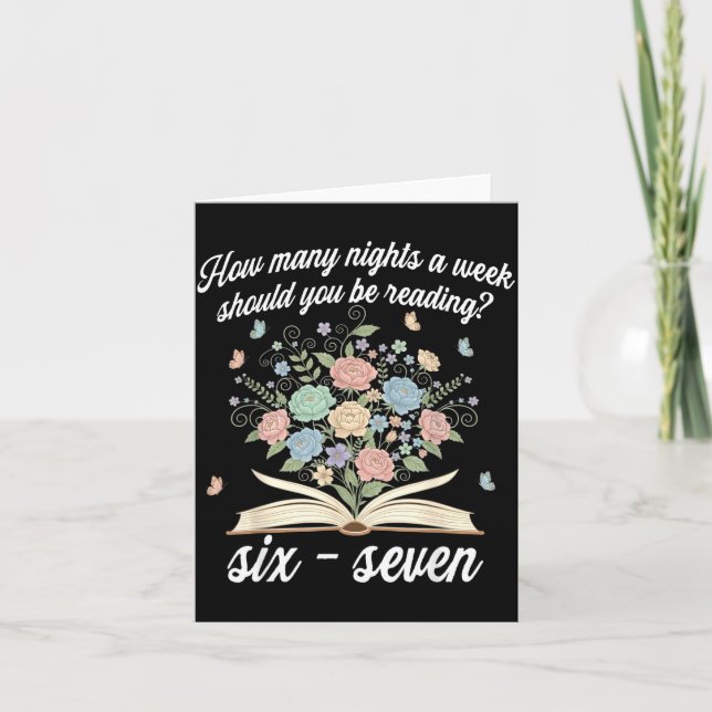 Tarjeta Cuántas Noches A La Semana Deberías Leer 67 Mem (Anverso)