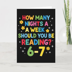Tarjeta Cuántas Noches a la Semana Deberías Leer 6-7 B
