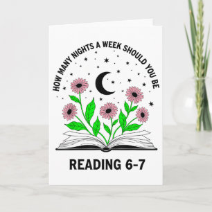 Tarjeta Cuántas Noches A La Semana Deberías Leer 6-7 B