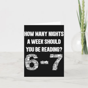 Tarjeta Cuántas Noches A La Semana Leyendo 6-7 67 Profesor