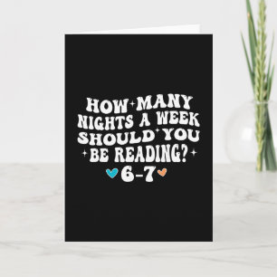 Tarjeta Cuántas Noches Leyendo 67 Meme Divertido Seis Siet