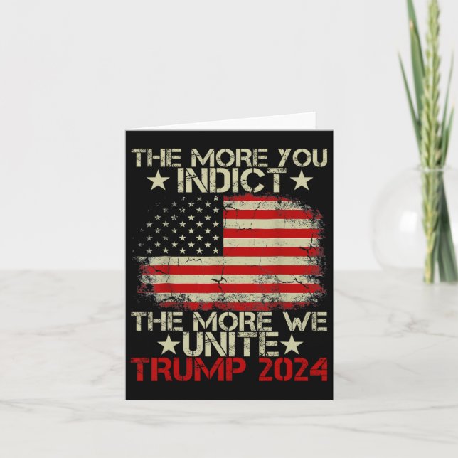 Tarjeta Cuanto más nos unimos a Maga Trump, índico (Anverso)