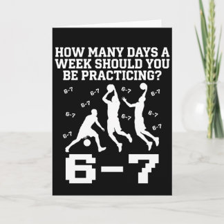 Tarjeta Cuántos Días Divertido 67 Meme Frase de Baloncesto