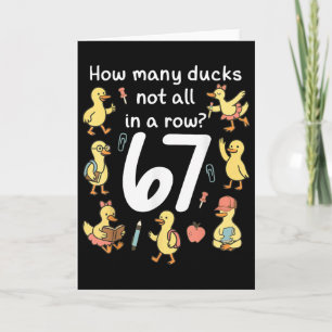 Tarjeta Cuántos patos no todos en una fila divertido 67 pa