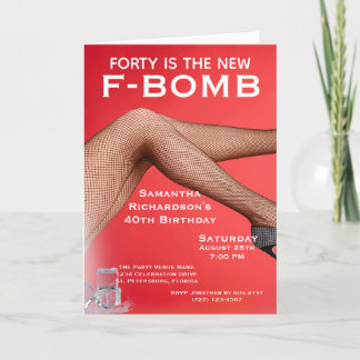 Tarjeta Cuarenta divertidos es la nueva bomba F señoras