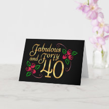 Cuarenta y Fabuloso Cumpleaños de Rosas Rojas Dora