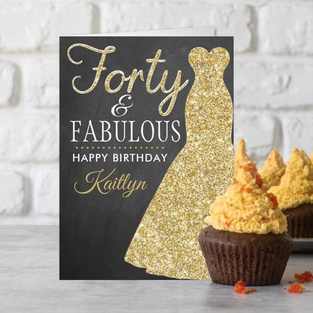 Tarjeta Cuarenta y fabuloso cumpleaños número 40 (Subido por el creador)