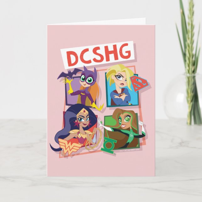 Tarjeta Cuarteto de Chicas Super Héroes de DC (Anverso)