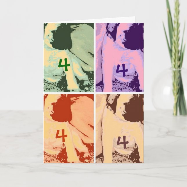 Tarjeta Cuarto cumpleaños (Anverso)