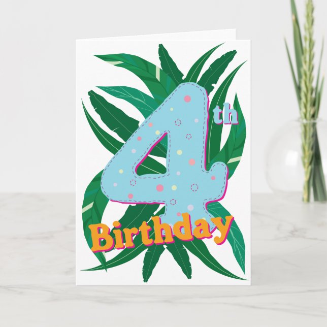 Tarjeta Cuarto cumpleaños (Anverso)