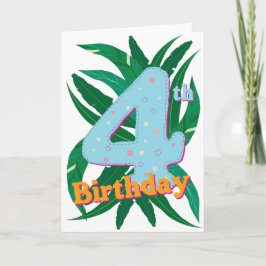 Tarjeta Cuarto cumpleaños