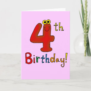 Tarjeta Cuarto cumpleaños!