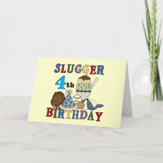 Tarjeta Cuarto cumpleaños del beisbolista