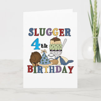 Tarjeta Cuarto cumpleaños del beisbolista