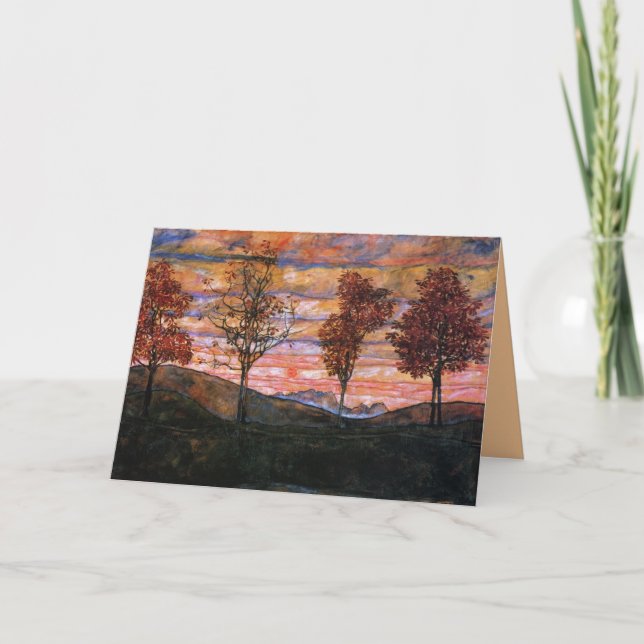 Tarjeta Cuatro árboles (Anverso)