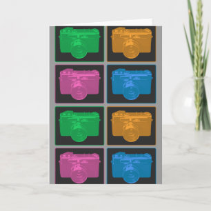 Tarjeta Cuatro cámaras Pop Art