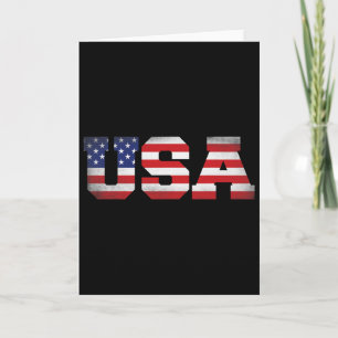 Tarjeta Cuatro De Julio 4 De Julio EEUU América Bandera Ni