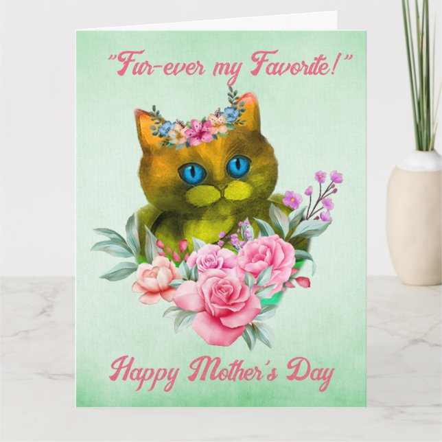 Tarjeta Cuatro días favoritos de la madre (Anverso)