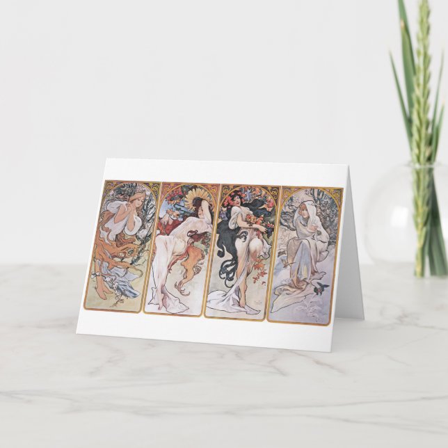 Tarjeta Cuatro estaciones, Mucha (Anverso)