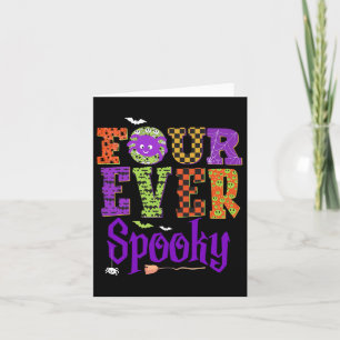 Tarjeta Cuatro Fantasma Fantasma Halloween cuarta parte de