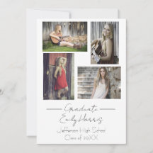 Cuatro fotos, carta de graduación