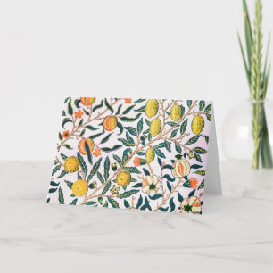 Tarjeta Cuatro frutas, William Morris