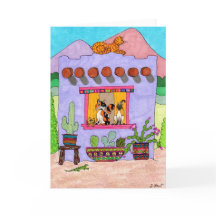 Cuatro gatos en una morada de Adobe House