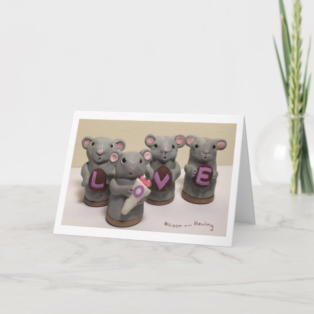 Tarjeta Cuatro Ratones - AMOR (Anverso)