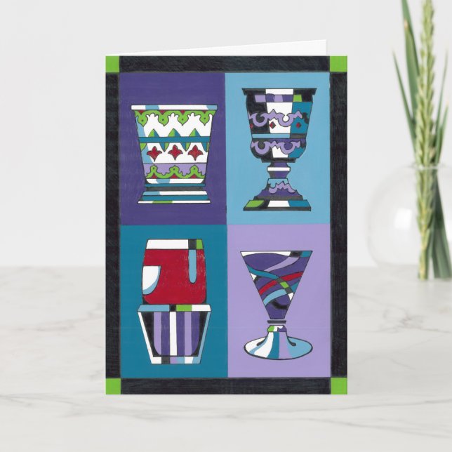 Tarjeta Cuatro tazas (Anverso)