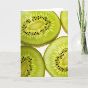 Tarjeta Cuatro trozos de kiwi en rodajas