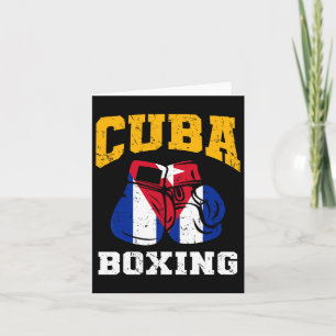 Tarjeta Cuba Guantes de boxeo Bandera Cubana Equipo de Box