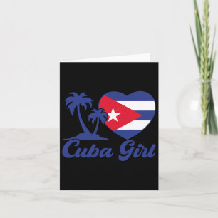 Tarjeta Cuba- Niña Cubana Bandera Cubanita Patrimonio Hisp